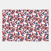 Blaue Volleyballmuster Geschenkpapier Set (Vorderseite)