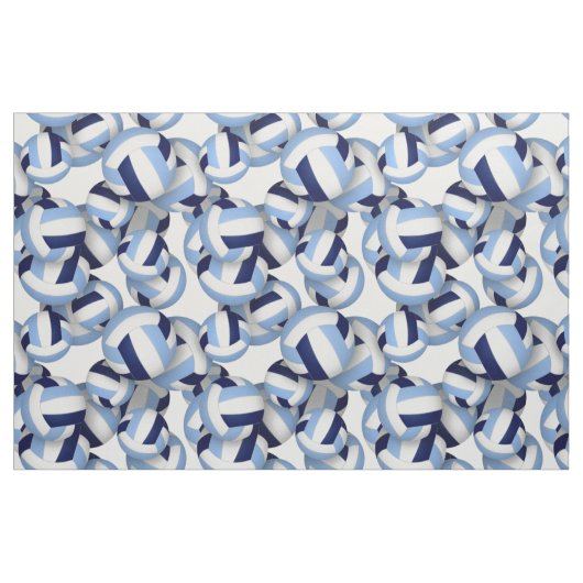 Blaue Volleyballmuster Stoff (Fat Quarter (45,7 x 55,9 cm))