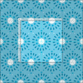 Blaue Volleyballs Kaleidoskop Muster Stoff (Kachel)
