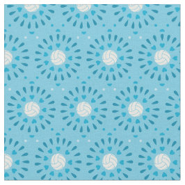 Blaue Volleyballs Kaleidoskop Muster Stoff