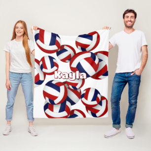 Blaue Volleyballs Mädcheneinrichtung Fleecedecke