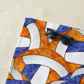 Blaue Volleyballs Muster Team Farben Mädchen Strandtuch (Beispiel)