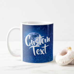 Blaue Vollmond-Gewohnheits-Tasse Kaffeetasse