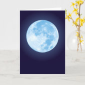 Blaue Vollmond-Karte Karte (Gelbe Blume)