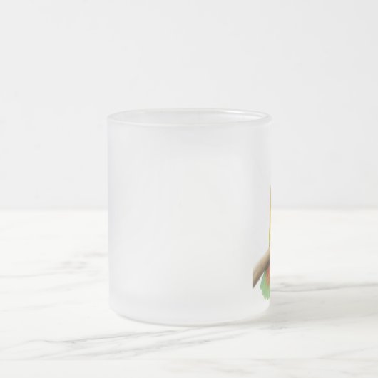 Blaue vorangegangene Pionus Papageien-Tasse Mattglastasse (Mittel)