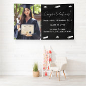 Blaue Vorlage für Abschluss-Foto, Kap & Diploma-Ma Banner (Insitu)