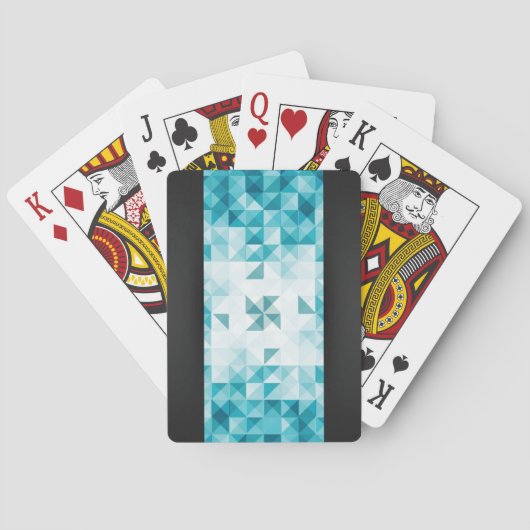 Blaue Vorlage für Abstrakte Geometrie Spielkarten (Rückseite)