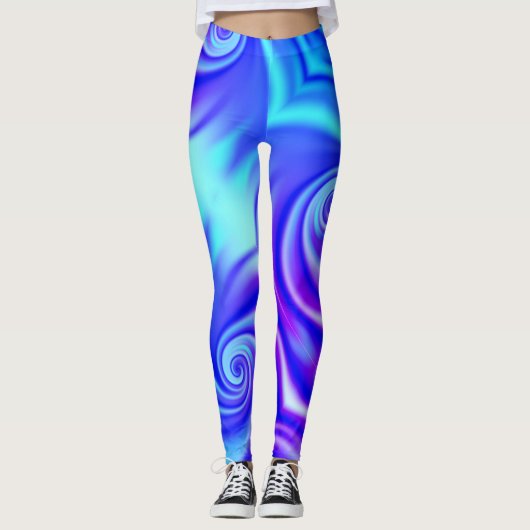 blaue Vortex-Leggings Leggings (Vorderseite)
