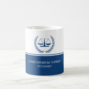 Blaue Waage der Justiz Anwalt Kaffeetasse