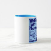 Blaue "WAFFELN" Kaffee-Tasse Tasse (Zentrum)