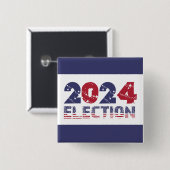 Blaue Wahl 2024 Button (Vorne & Hinten)