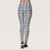 Blaue Wald-Eule Leggings (Rückseite)