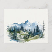 Blaue Wälder - Hochzeitsskizze Begleitkarte (Rückseite)