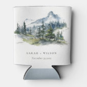 Blaue Wälder Landschaft Sketch Hochzeit Dosenkühler (Vorderseite)