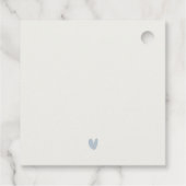 Blaue Wälder Landschaft Sketch Hochzeit Geschenkanhänger (Rückseite)