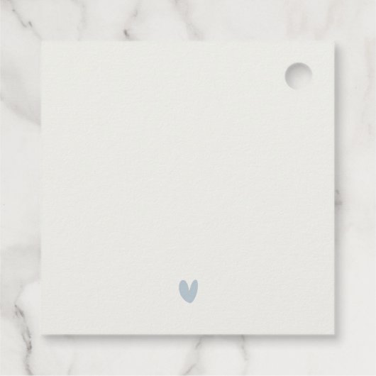 Blaue Wälder Landschaft Sketch Hochzeit Geschenkanhänger (Rückseite)