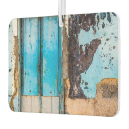 Blaue Wand und Tür Autolufterfrischer