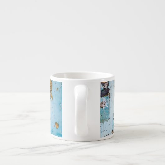 Blaue Wand und Tür Espressotasse (Rückseite)