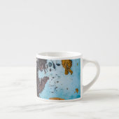 Blaue Wand und Tür Espressotasse (Rechts)