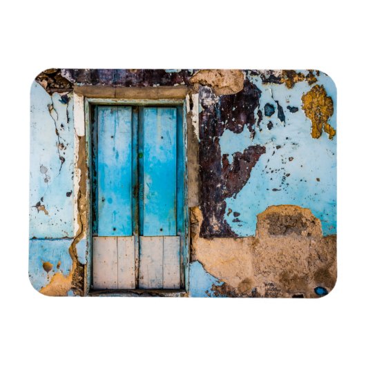 Blaue Wand und Tür Magnet (Horizontal)