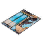 Blaue Wand und Tür Notizblock (Linke Seite)