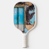 Blaue Wand und Tür Pickleball Schläger (Vorderseite)