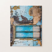 Blaue Wand und Tür Puzzle (Vertikal)