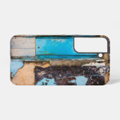 Blaue Wand und Tür Samsung Galaxy Hülle (Rückseite (Horizontal))