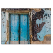 Blaue Wand und Tür Schneidebrett (Vorderseite)