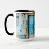 Blaue Wand und Tür Tasse (Links)
