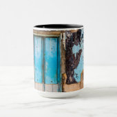 Blaue Wand und Tür Tasse (Zentrum)