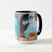 Blaue Wand und Tür Tasse (VorderseiteRechts)