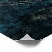 Blaue Wände einer Eishöhle Poster (Ecke)