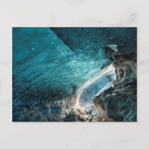 Blaue Wände einer Eishöhle Postkarte