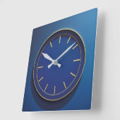 Blaue Wanduhr mit Zifferblatt (Winkel)