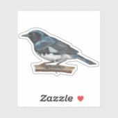 Blaue Warbler-Sticker Aufkleber (Blatt)