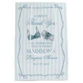 Blaue Wäsche Dusche Junggesellinnen-Abschied Gesch Mittlere Geschenktüte (Rückseite)