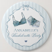 Blaue Wäsche Dusche Junggesellinnenabschied Gastge Button (Vorderseite)