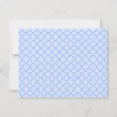 Blaue Wäscheleine Moderne Babydusche Einladung (Rückseite)