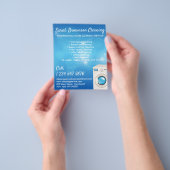 Blaue Waschmaschine Janitorial Haushaltshilfe saub Flyer (Gruppe)