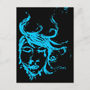 blaue Wasser Postkarte