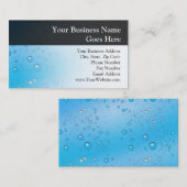 Blaue Wasserblasen Visitenkarte (Vorne/Hinten)