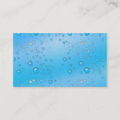 Blaue Wasserblasen Visitenkarte (Rückseite)