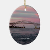 Blaue Wasserbrücke Keramik Ornament (Rechts)