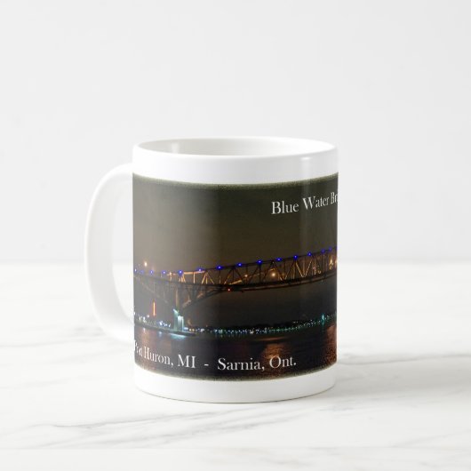 Blaue Wasserbrücke Tasse (Vorderseite Links)