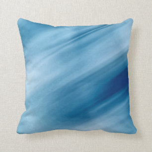 Blaue Wasserfall-Pastellkunst-Wurfs-Kissen Kissen