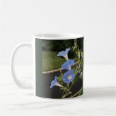 Blaue Wasserfall-Prunkwinde Kaffeetasse (Links)