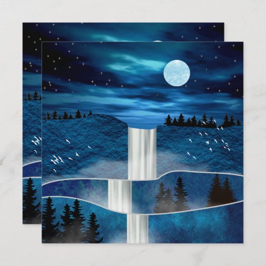 Blaue Wasserfälle (Vorne/Hinten)