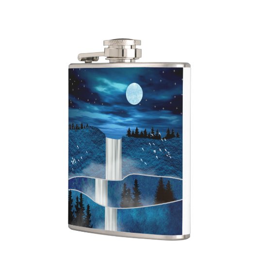 Blaue Wasserfälle Flachmann (Links)