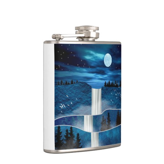 Blaue Wasserfälle Flachmann (Rechts)